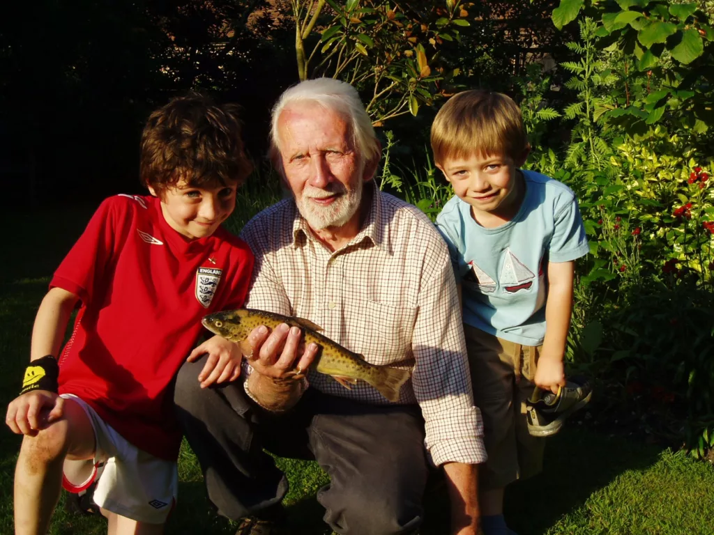 John with his grandsons Alex and George