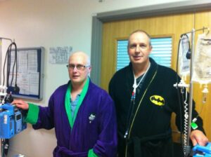 Chris in hospital with Andy.