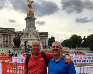 Andy with his donor Thomas in London.