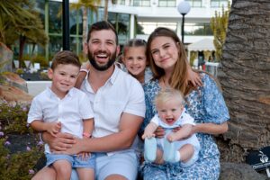 Hannah Moore with family