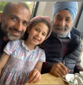 Buta with his son Satti and his granddaughter