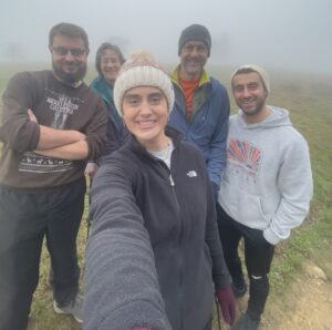 Kris with her family enjoying the outdoors