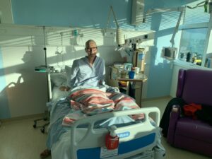 Lucy getting treatment at the hospital