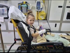 Lacie during her treatment