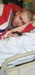 Luke during treatment