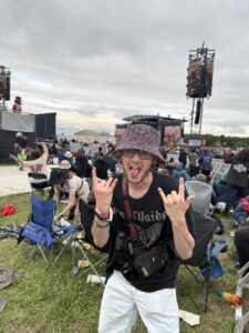 Ryan at the Download festival a year after treatment
